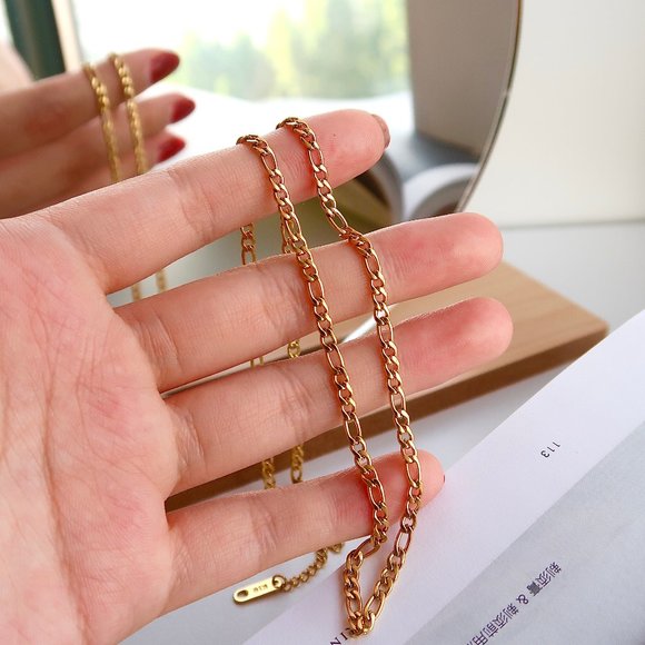 NEW 18K Gold Plated Link Chain Necklace 1 - Picture 5 of 8